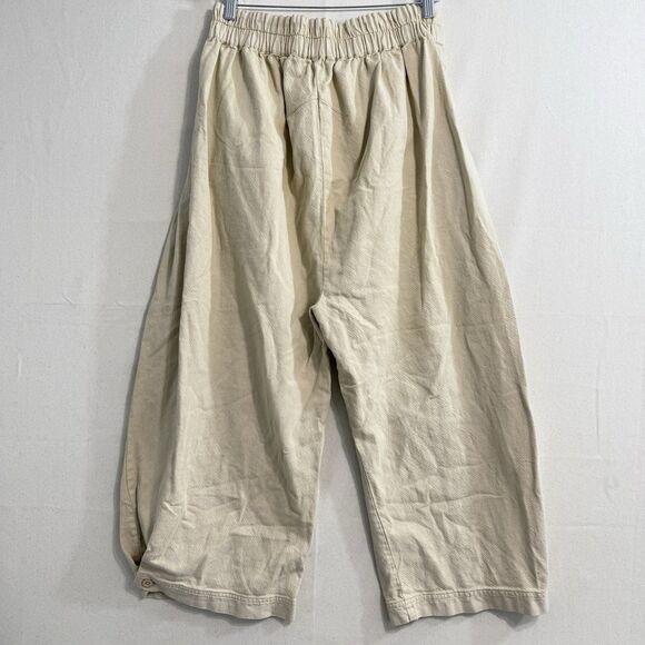 Free People Trouser in Beige Size Small  *missing One Of The Metal Hooks - Picture 2 of 10
